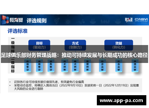 足球俱乐部财务管理战略：推动可持续发展与长期成功的核心路径