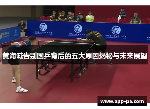 黄海诚告别国乒背后的五大原因揭秘与未来展望