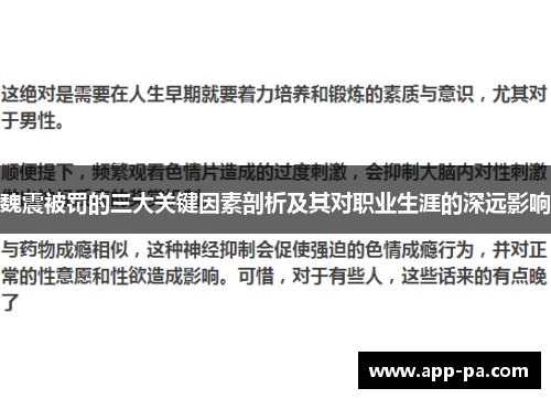魏震被罚的三大关键因素剖析及其对职业生涯的深远影响